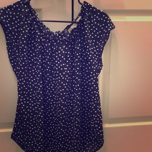 Lauren Conrad Polka Dot Sheer Shirt